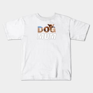 Dog Mum - Corgi oil painting wordart Kids T-Shirt